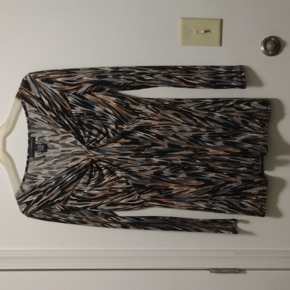 Patterned Long Sleeve Top